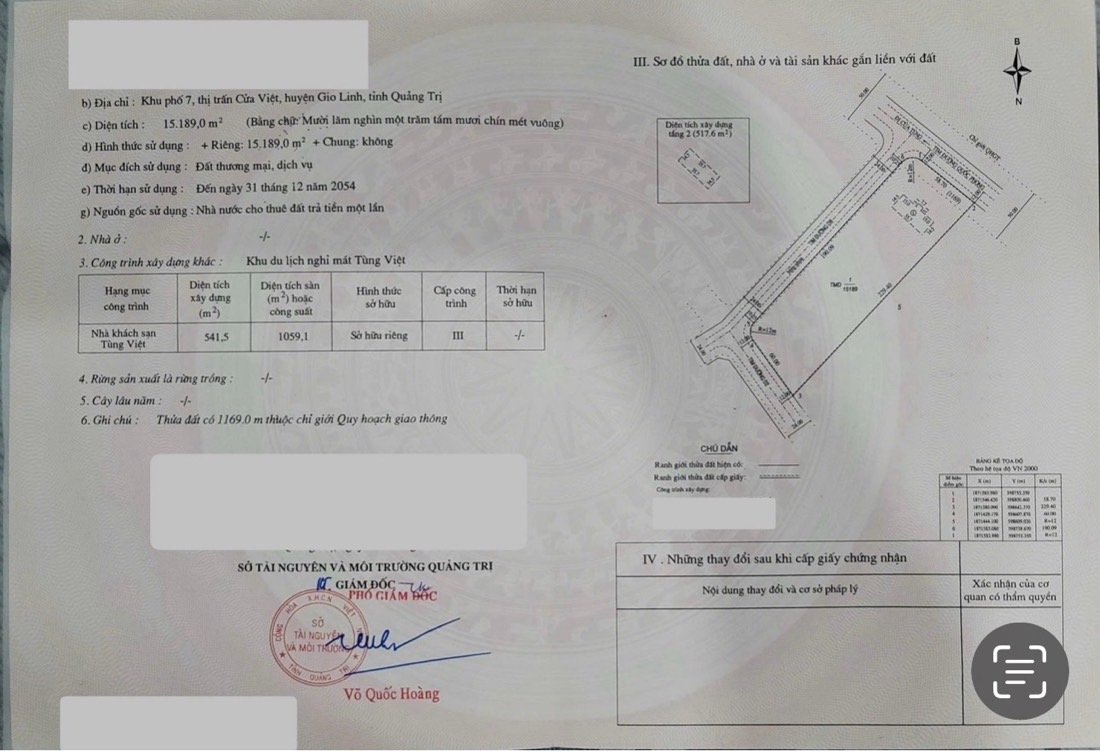 Bán Lô TTDV 3 mặt tiền VIP Tặng khách Sạn Biển hơn 1000m2