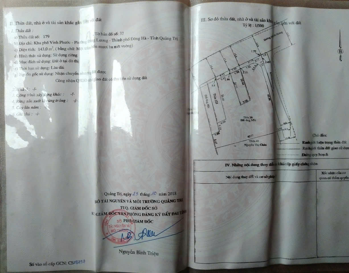 BÁN ĐẤT MẶT TIỀN NGUYỄN HOÀNG, TP ĐÔNG HÀ, DIỆN TÍCH: 7X20M - GIÁ: 1,2 TỶ. LH: 097.248.74.74