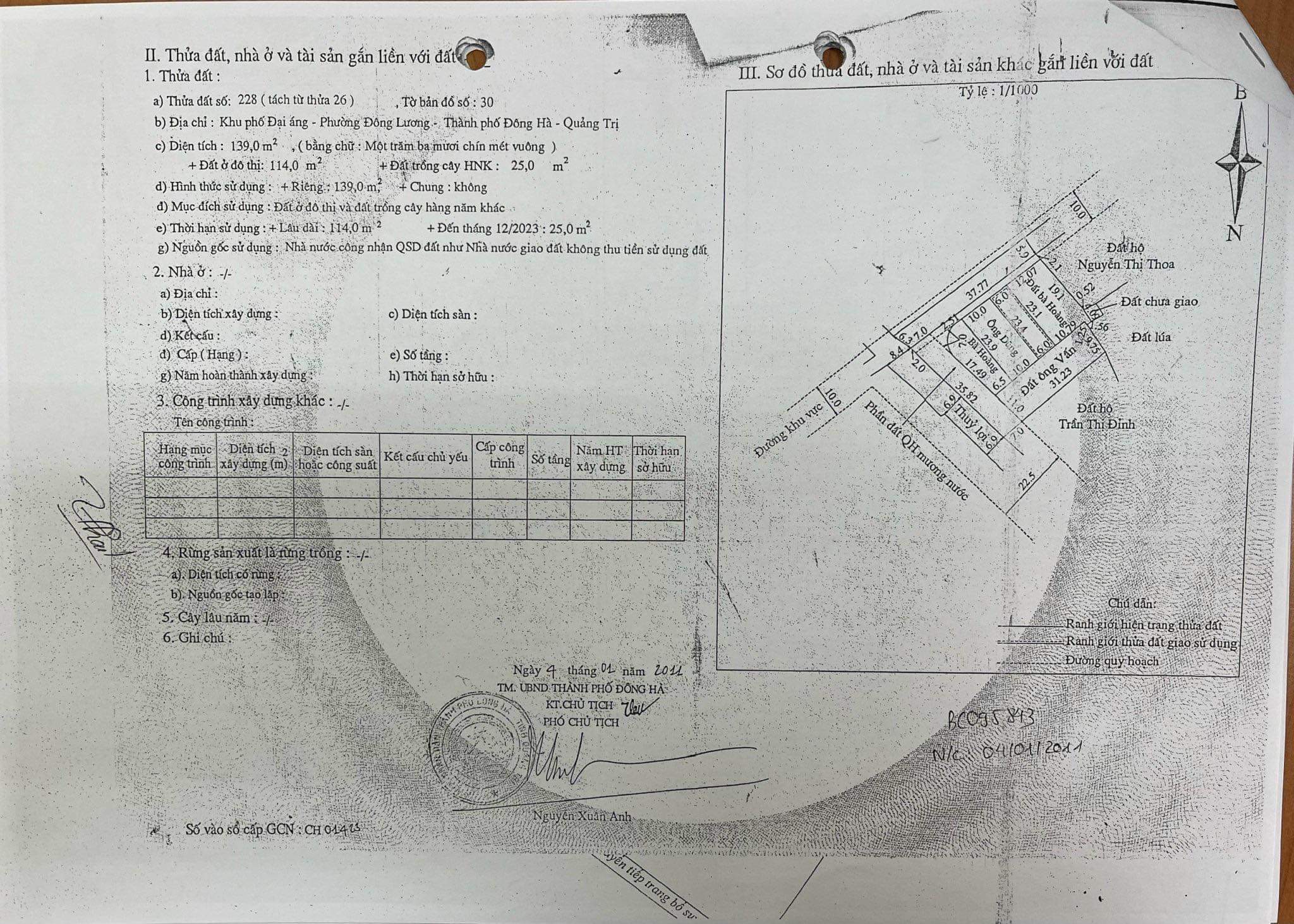 BÁN NHÀ KIÊN CỐ, DT: 6x23m, KV ĐƯỜNG LÊ DUẨN,  TP ĐÔNG HÀ - LH: 097.248.74.74