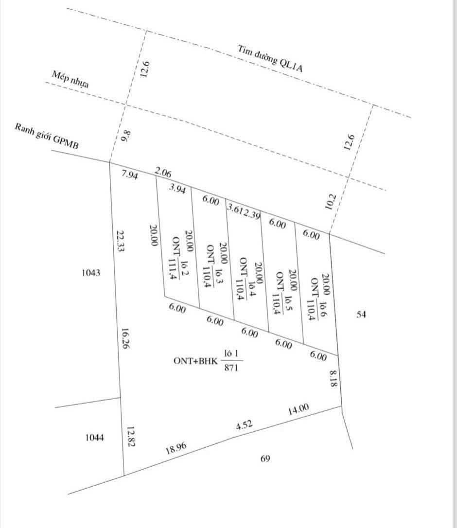 MỞ BÁN BLOOCK 6 LÔ MT QUỐC LỘ 1A, NẰM NGAY TX QUẢNG TRỊ - ÁI TỬ. LH: 097.248.74.74