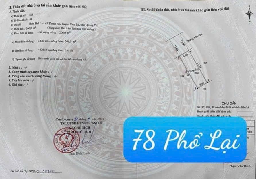 CẦN BÁN ĐẤT ĐẦU TƯ KHU PHÂN LÔ PHỔ LẠI, THANH AN, DIỆN TÍCH: 8X25M.  LH: 097.248.74.74