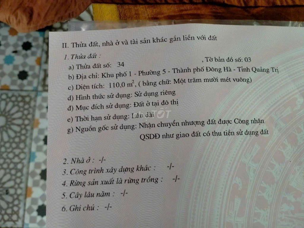 Bán đất có nhà cấp 4. Hẻm công an XNC kiệt 19 - Lê Lợi, Tp. Đông Hà, tỉnh Quảng Trị.