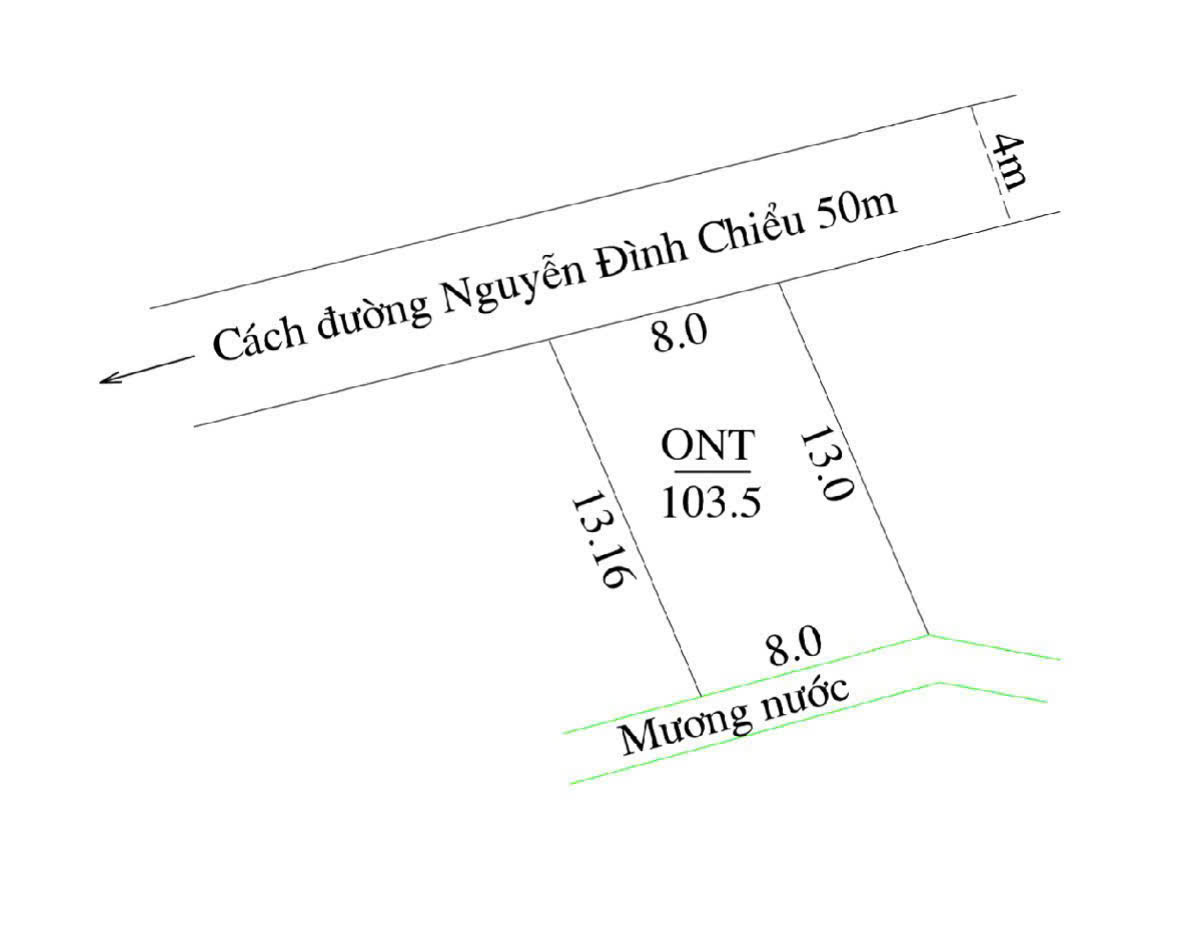 BÁN ĐẤT GẦN TRƯỜNG SP, K.NGUYỄN ĐÌNH CHIỂU.  LH ngay 0919.196.404 