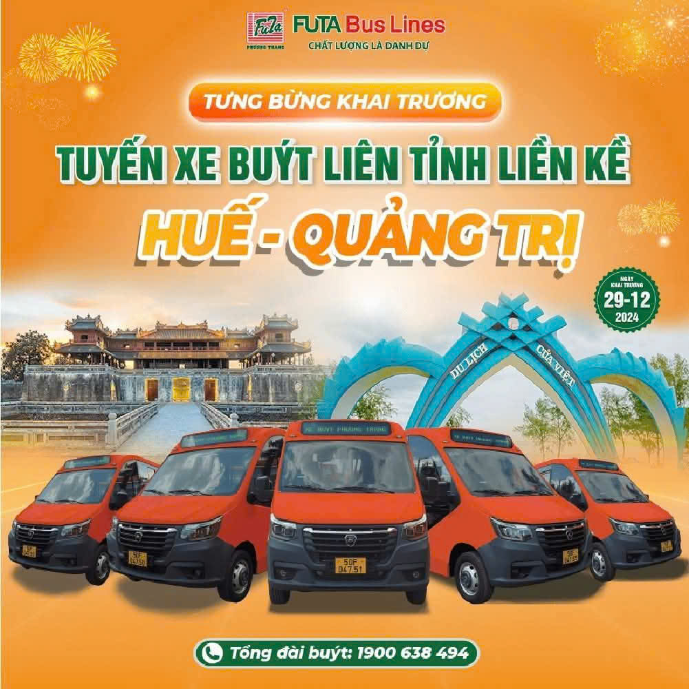 TƯNG BỪNG KHAI TRƯƠNG TUYẾN XE BUÝT LIÊN TỈNH LIỀN KỀ HUẾ - QUẢNG TRỊ